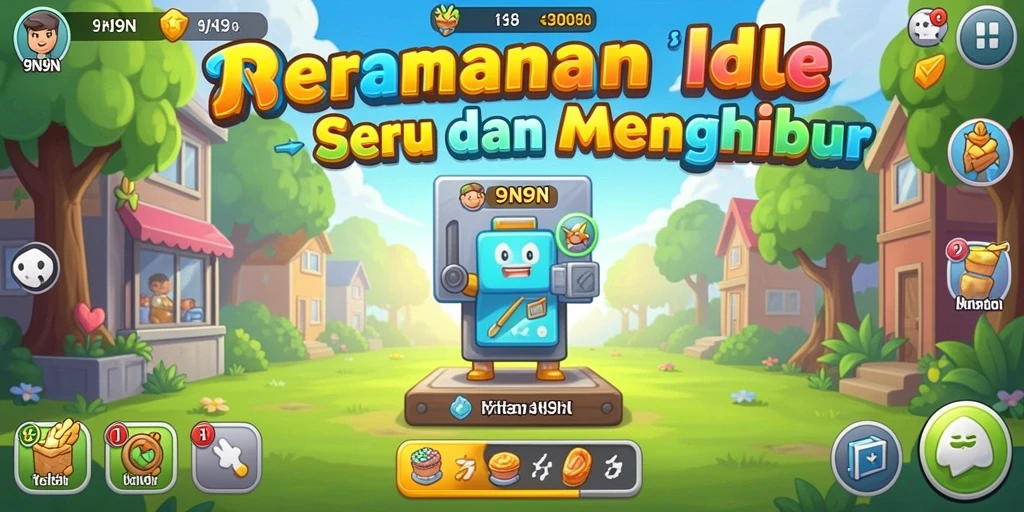 Screenshot gameplay <strong>9N9N</strong> dengan aksi Idle yang menarik.