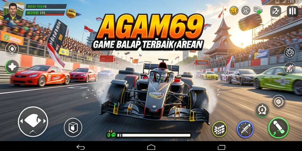 Tampilan balapan mendebarkan di AGAM69 dengan mobil yang penuh gaya.
