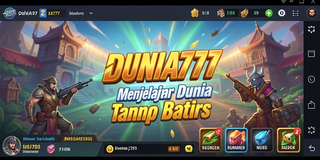 Screenshot gameplay DUNIA777 menampilkan pemandangan indah dunia terbuka.