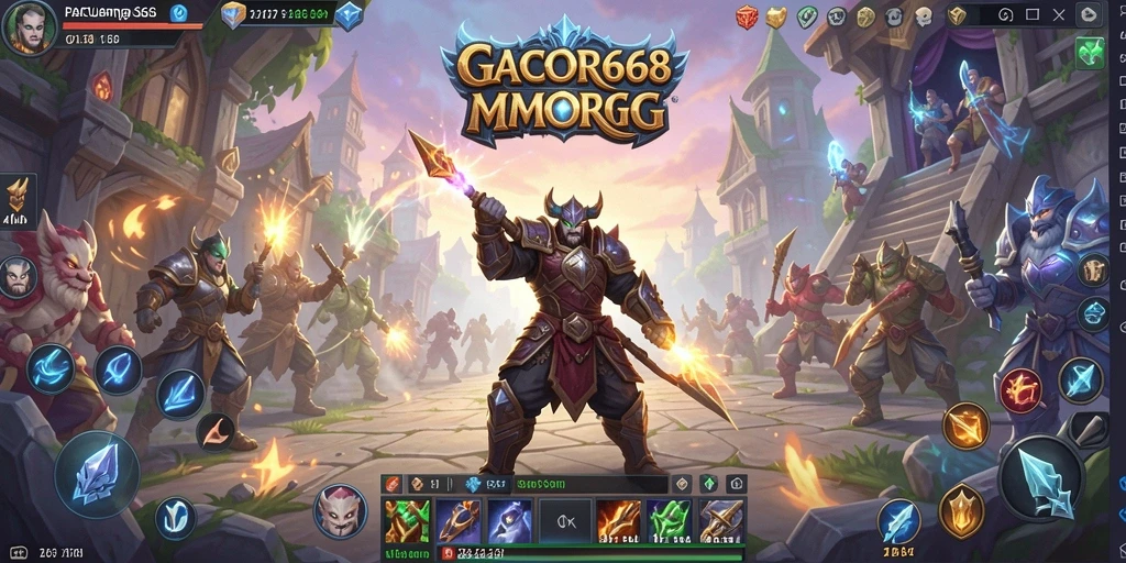 Tampilan gameplay GACOR668 dengan petualangan epik di dunia MMORPG.