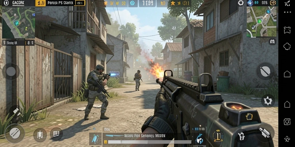 Tampilan gameplay GACORX yang intens dan realistis.
