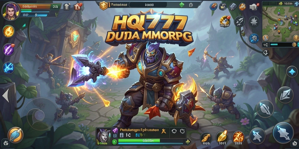 Tampilan gameplay HQ777 yang memukau dalam petualangan MMORPG.