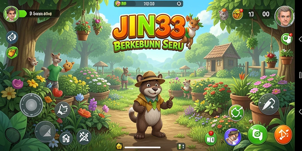 Tangkapan layar menampilkan keseruan bertani di JIN33.