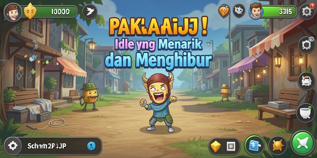 Tampilan gameplay PAKARJP menunjukkan kemajuan karakter yang menarik dan interaksi yang menyenangkan.
