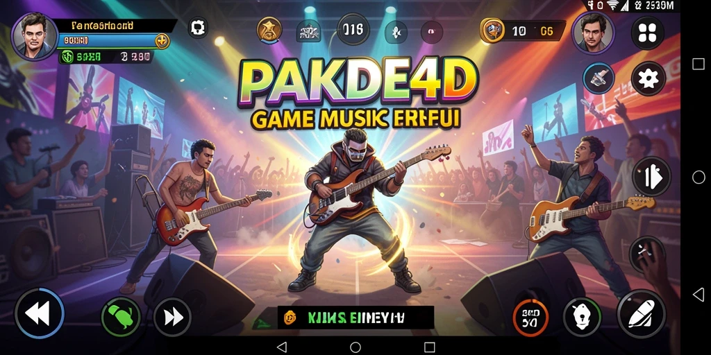 Screenshot gameplay PAKDE4D yang menunjukkan suasana bermain musik.