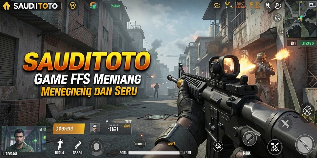 Screenshot gameplay SAUDITOTO yang menampilkan aksi menembak seru.
