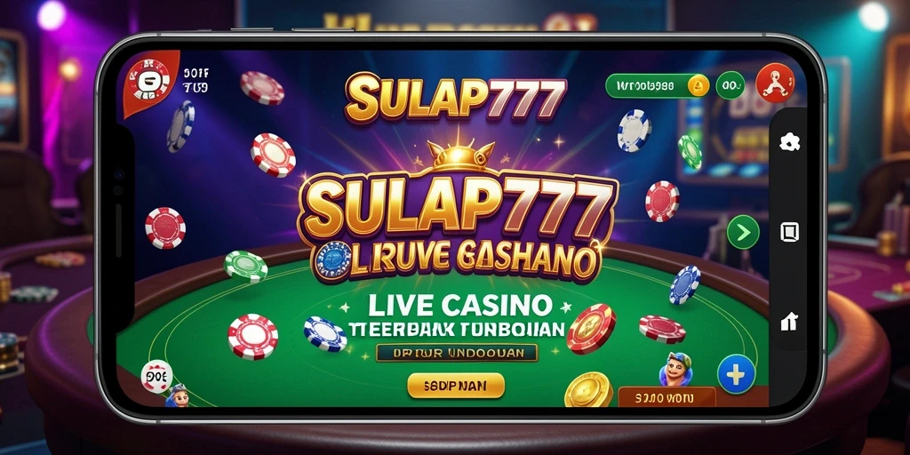 Tampilan gameplay SULAP777 dengan dealer langsung di kasino.
