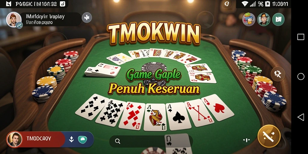 Screenshot gameplay TMOKWIN yang menunjukkan keseruan permainan Gaple.