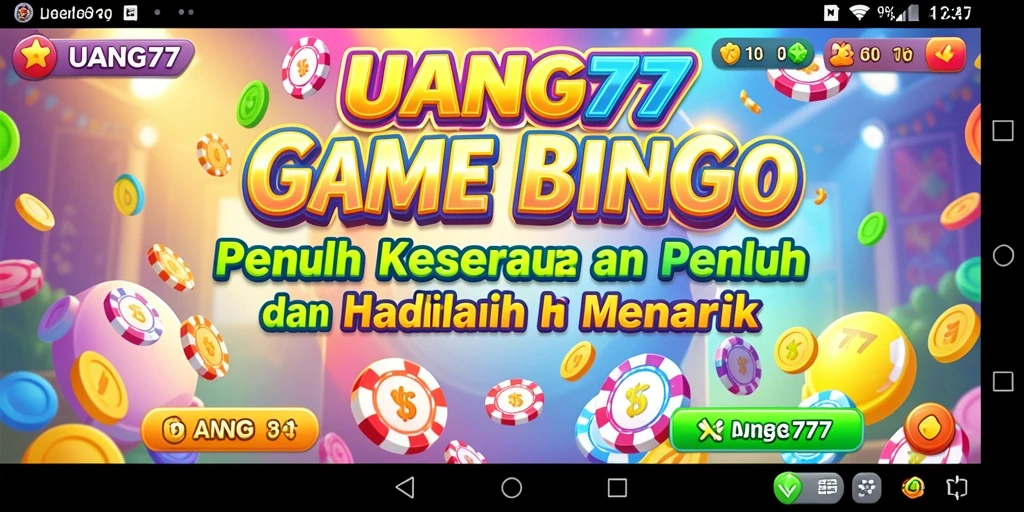 Screenshot utama UANG77 menunjukkan pemain bersenang-senang saat bermain Bingo.