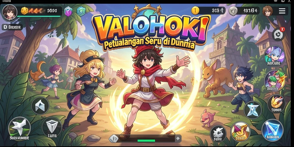 Tampilan menarik dari gameplay VALOHOKI yang penuh dengan karakter Anime.
